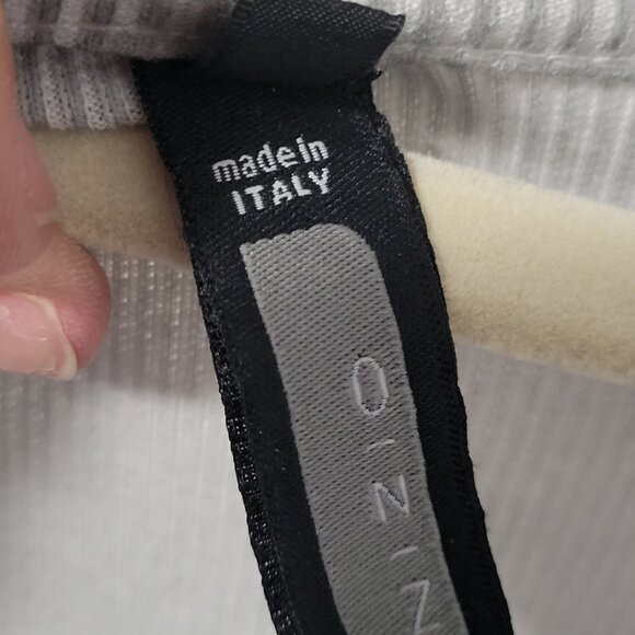 Italian Linen Look Grey Dress -Scoop neckline Size Large - Picture 2 of 8